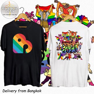 เสื้อยืดแขนสั้นคอกลมCOD เสื้อ Bangkok Pride 2023 Groove ณ CentralWorld LGBT ผู้หญิง ผู้ชาย เสื้อยืดoversize S-5XLCotton