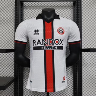 เสื้อกีฬาแขนสั้น ลายทีมชาติฟุตบอล Sheffield United 23-24 ชุดเยือน แห้งเร็ว ไซซ์ S-XXL สําหรับผู้ชาย