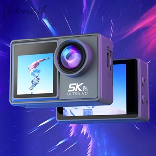 กล้องแอคชั่น 5K 30FPS หน้าจอ IPS คู่ กันน้ํา HD SD 128GB [Yotome.th]