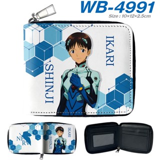 กระเป๋าสตางค์ใบสั้น กระเป๋าใส่เหรียญ ลายการ์ตูนนีออน อีวานเกเลียน ของขวัญสําหรับเด็กผู้ชาย และเด็กผู้หญิง