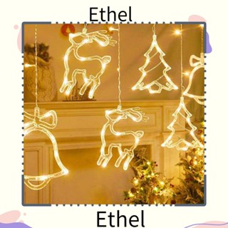 Ethel1 ไฟ LED คริสต์มาส ตกแต่งปี ปาร์ตี้ วันหยุด ไฟม่านกลางแจ้ง