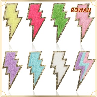 Rowans แผ่นแพทช์เหล็ก ขอบสีทอง สําหรับเย็บติดกางเกงยีน 8 ชิ้น