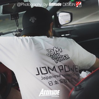 Tide brand Attitude mod car style JDM power play car เสื้อยืดแขนสั้น ผ้าฝ้าย สําหรับผู้ชาย