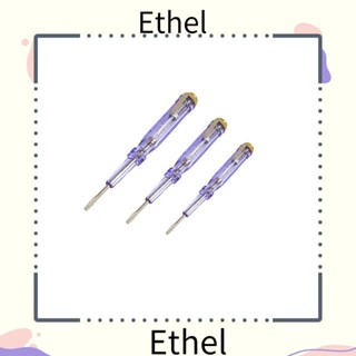 Ethel1 ปากกาทดสอบไฟฟ้า AC 100-250V แบบพกพา 3 ชิ้น