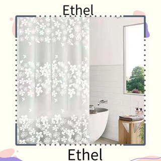 Ethel1 ผ้าม่านอาบน้ํา พิมพ์ลายดอกไม้ ใบไม้ PEVA กันเชื้อรา