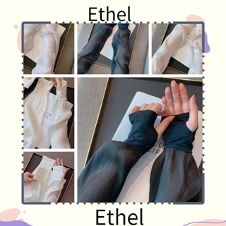 Ethel1 ปลอกแขน ผ้าเรยอน ป้องกันแดด ป้องกันรังสียูวี สําหรับขี่จักรยาน เล่นกีฬา