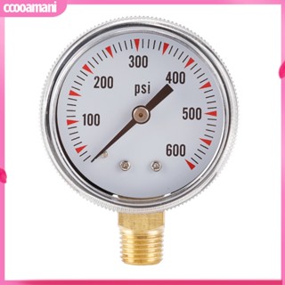 Ccooamani|  Y50 เครื่องวัดความดันไฮดรอลิค อเนกประสงค์ 1/4NPT 600PSI สําหรับถังลม