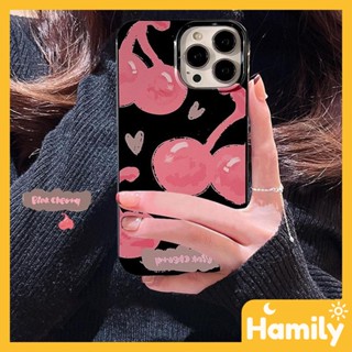 For iPhone 11 iPhone Case Black Gloss TPU Soft Case Shockproof Protection Camera Pink Cherry Compatible with iPhone 14 13 Pro max 12 Pro Max 11 xr xs max 7Plus 8Plus