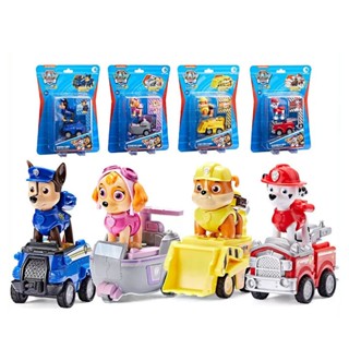 Paw Patrol Mighty Pups Super Paws Chase Marshall Rubble Return Drive Building Blocks ชุดของเล่นโมเดลฟิกเกอร์