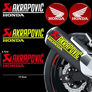 Honda สติกเกอร์โลโก้เรซิ่น 3D AKRAPOVIC สําหรับติดท่อไอเสียรถจักรยานยนต์ Honda Vario 150 ADV150 Vario150eSP Winner150 Wave125 PCX125 CB150