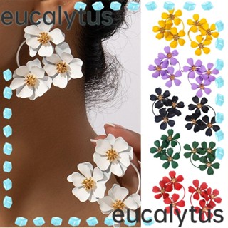 Eucalytus1 ต่างหูดอกไม้ สไตล์โบฮีเมียน โรแมนติก โบโฮ แฮนด์เมด สร้างสรรค์ เครื่องประดับ สําหรับผู้หญิง