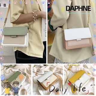 Daphne กระเป๋าสะพายไหล่ กระเป๋าถือ สะพายข้าง สายโซ่ สีตัดกัน สําหรับสตรี