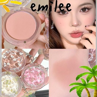 Emilee บลัชออนแต่งหน้า เนื้อฝุ่น ธรรมชาติ ลายดอกไม้ สีแดง