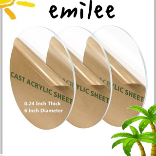 Emilee แผ่นบอร์ดอะคริลิคใส ทรงกลม สําหรับโชว์สินค้า 3 ชิ้น