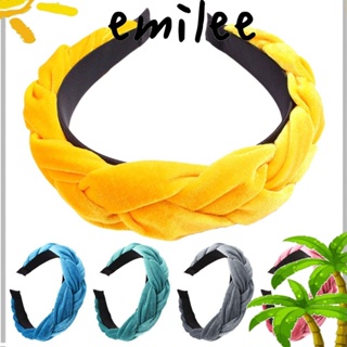 Emilee ที่คาดผมถักเปีย ผ้ากํามะหยี่ สีทอง เครื่องประดับผม สําหรับผู้หญิง