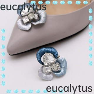 Eucalytus1 คลิปหัวเข็มขัด รูปดอกไม้ ประดับเพชรเทียม เครื่องประดับแฟชั่น สําหรับเจ้าสาว