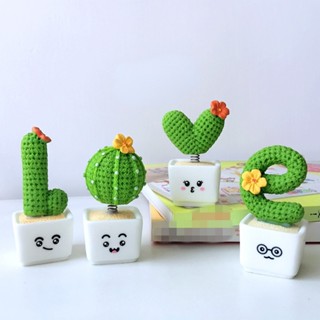 Mini DIY Cactus Flower LOVE Car Decoration Cute Resin Plant Small Pot