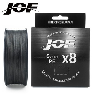 Jof สายเอ็นตกปลา PE แบบถัก 8 เส้น 150 ม. 4 เส้น 10LB-85LB แข็งแรง สีส้ม 7 สี