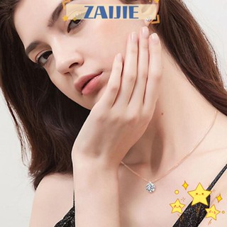 Zaijie24 ชุดสร้อยคอ ต่างหู เพทาย เครื่องประดับแฟชั่น สร้อยคอโซ่ทองแดง สําหรับผู้หญิง ผู้ชาย