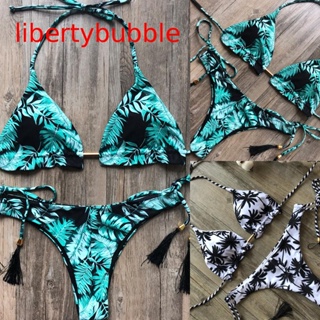 【libertybubbler】ชุดว่ายน้ําบิกินี่ ดันทรง เสริมฟองน้ํา เซ็กซี่ สําหรับผู้หญิง