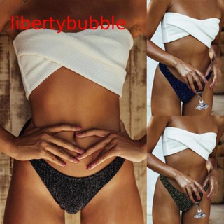 【libertybubbler】ชุดว่ายน้ํา บิกินี่ บอดี้แยกส่วน ทรงไม่สมมาตร สําหรับผู้หญิง