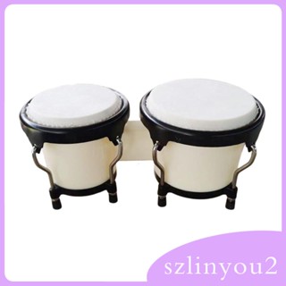 [szlinyou2] Bongo ชุดกลองเพอร์คัทชั่น Montessori เครื่องดนตรีจูนเสียงกลองแอฟริกัน สําหรับผู้ใหญ่ เด็กผู้ชาย เด็กผู้หญิง