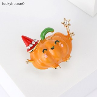 Luckyhouse0^^ เข็มกลัดแฟชั่น รูปฟักทองฮาโลวีน เครื่องประดับ สําหรับผู้หญิง