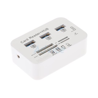 3 Port USB HUB v3.0 + Card Reader MAGIC TECH MT-20 (White)