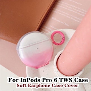 【Case Home】เคสหูฟัง แบบนิ่ม ไล่โทนสีฟ้า สีม่วง สําหรับ InPods Pro 6 TWS Pro6