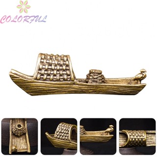 【COLORFUL】Brass Decor Desktop Ornaments Home Miniature Outdoor Ship Statue Store