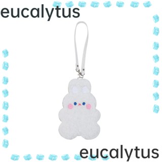 Eucalytus1 กระเป๋าใส่บัตร ผ้ากํามะหยี่ขนนิ่ม รูปกระต่ายน่ารัก สําหรับนักเรียน