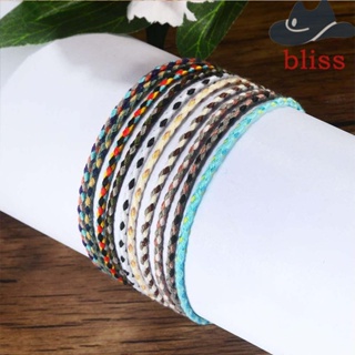 Bliss สร้อยข้อมือถัก แฮนด์เมด ปรับได้ หลากสี เครื่องประดับแฟชั่น สําหรับผู้หญิง