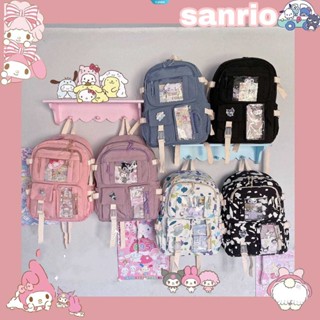 กระเป๋านักเรียนลําลอง ขนาดใหญ่ จุของได้เยอะ ลาย Sanrio Kuromi Melody Cinnamoroll น่ารัก เหมาะกับการเดินทางกลางแจ้ง สําหรับนักเรียน