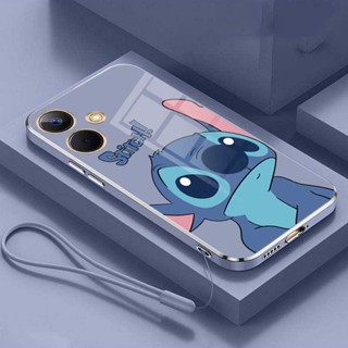 Realme C53 C55 NFC C33 C31 C30s C30 เคสซิลิโคนนิ่ม ขอบตรง ลาย Stitch มอนสเตอร์ ตลก มีสไตล์