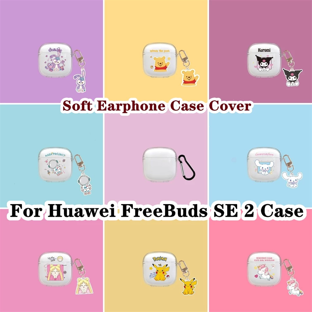 พร้อมส่ง! นําไปใช้กับ Huawei FreeBuds SE 2 เคส Case เคสหูฟัง ลายการ์ตูนโปร่งใส ซิลิโคนนุ่ม เคส เคสหูฟัง