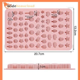 Widebeaucloud แม่พิมพ์ซิลิโคน รูปดาว อมยิ้ม ดอกไม้ ไอศกรีม และไดโนเสาร์ 70 ช่อง สําหรับทําเค้กช็อคโกแลต DIY