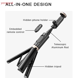 (YGD) ไม้เซลฟี่ซ่อนบลูทูธ ขาตั้งกล้องไร้สาย แบบพับได้ พร้อมชัตเตอร์บลูทูธ Monopod สําหรับโทรศัพท์มือถือ