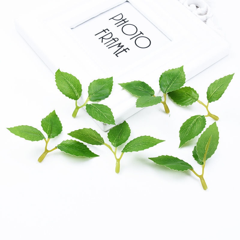 10 ชิ้น ใบไม้ประดิษฐ์ สีเขียว พืช สวน งานแต่งงาน ดอกไม้ พวงหรีด คริสต์มาส ตกแต่งบ้าน DIY อุปกรณ์