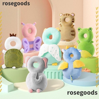 Rosegoods1 หมอนรองศีรษะเด็กทารก หมอนนุ่ม ลดแรงกระแทก หมอนกระเป๋าเป้สะพายหลัง หมอนการ์ตูนสัตว์น่ารัก ปรับสายรัด ความปลอดภัย เบาะหลังเด็ก