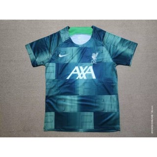 เสื้อกีฬาแขนสั้น ลายทีมฟุตบอล Liverpool 23-24 สีเขียว ไซซ์ S-2XL