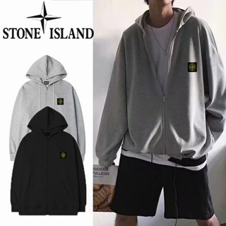 STONE ISLAND เสื้อแจ็กเก็ตกันหนาวลําลอง มีฮู้ด แบบบาง ทรงหลวม ขนาดใหญ่ แฟชั่นฤดูหนาว สําหรับผู้ชาย