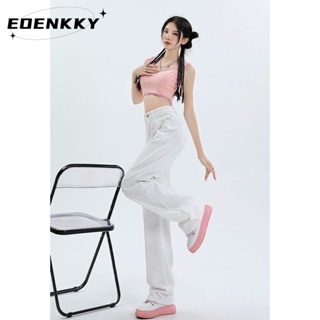 EOENKKY กางเกงขายาว กางเกงยีสน์ผู้หญิง ทรงหลวม ๆ ตรง Retro Hip Hop Pants 2023 NEW Style  พิเศษ Beautiful สบาย Comfortable A97L3Q9 36Z230909