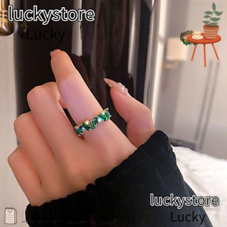 Lucky แหวนแฟชั่น สีทอง เครื่องประดับ สําหรับผู้หญิง