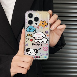 Yiki|เคสโทรศัพท์มือถือแบบนิ่ม TPU ลายลูกสุนัขแฮปปี้น่ารัก หลากสี สําหรับ Huawei Nova Y90 Y70 11 Pro 11 10SE 10 9 8 7 Pro 10 9SE 9 8SE 8 7SE 7 7i 6SE 5T 3i