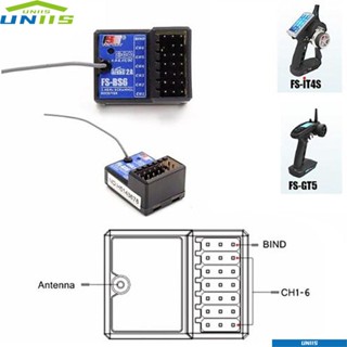 Uniis อุปกรณ์รับส่งสัญญาณ 6CH สําหรับรถบังคับ Flysky FS-BS6 BS3 BS4