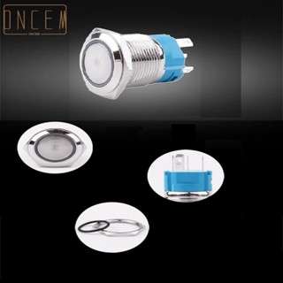 【ONCEMOREAGAIN】Weatherproof Stainless Steel Push Button Switch Self Reset LED 22mm 3 6V