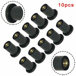 ⚡NEW 8⚡Nut 5mm Black Bodywork For Most Windshields Panel Mounting Rubber+brass