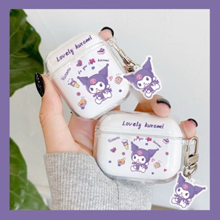 เคสหูฟังบลูทูธไร้สาย ลายการ์ตูนคุโรมิน่ารัก สําหรับ airpods 1 2 generation Airpod Pro