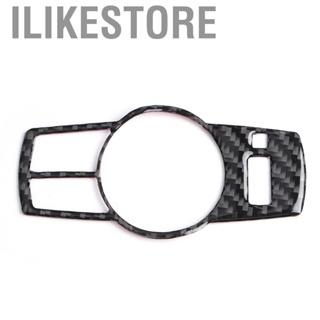 Ilikestore Headlight Button Trim Soft Carbon Fiber Switch Frame  Interior Decoration Fit for 5 Series F10 GT 10‑17