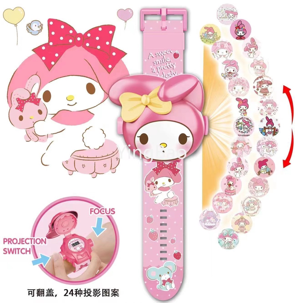 Kawaii Sanrio โมเดลฟิกเกอร์ดิจิทัล รูปการ์ตูน Cinnamoroll Kuromi Melody 3D ของเล่นสําหรับเด็ก